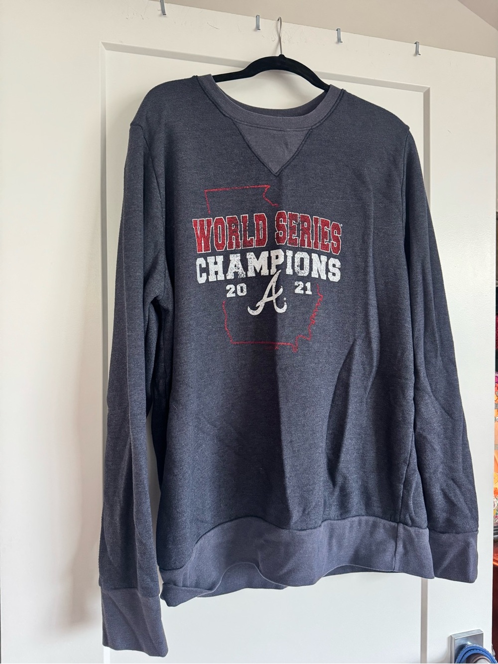 World Series Champions 2021 Atlanta Braves Gray Crewneck Sweatshirt